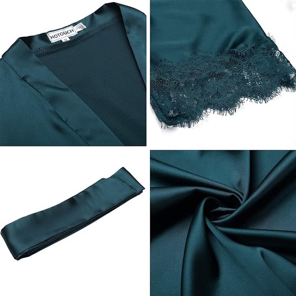 Satin Lace Robe - Picture 3 of 4